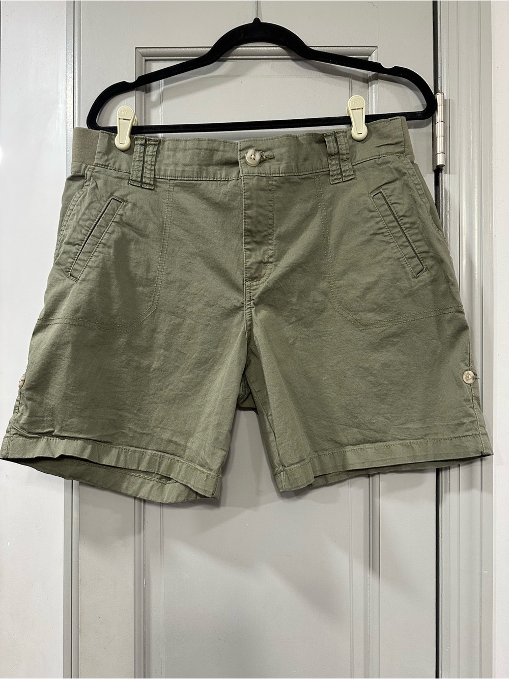 Riders by Lee Olive Green Flat Front Womans Shorts